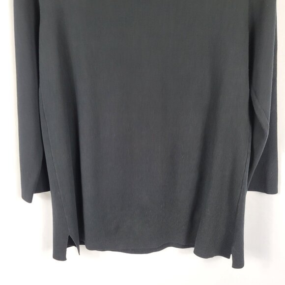Banana Republic Black Sweater Size Medium Crewneck 3/4 Sleeves - Picture 12 of 12